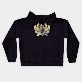 cute party bulldog Kids Hoodie